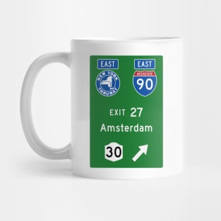 New York Thruway Eastbound Exit 27: Amsterdam NY Route 30 Mug